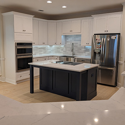 kitchen and living room