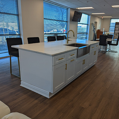 kitchen and living room
